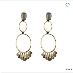 NWT Alexis Bittar Double Hoop Crystal Earrings